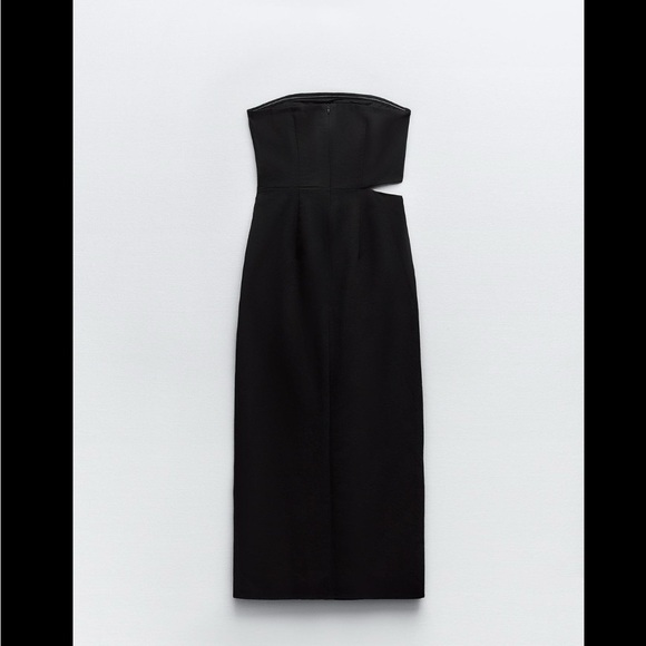 STRAPLESS MIDI DRESS - Picture 3 of 5